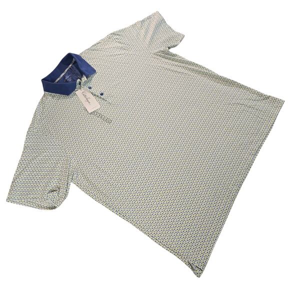 Walter Hagen Clubhouse 19th Hole Polo Shirt Men’s XXL Green White Lime NWT 2XL - Picture 4 of 10